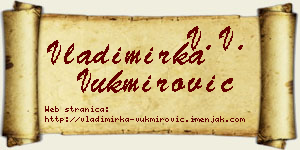 Vladimirka Vukmirović vizit kartica